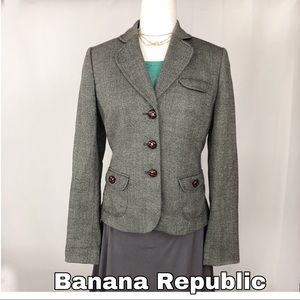 Banana Republic 3 Button Jacket Wool